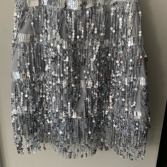 Spirit Halloween small silver sequin skirt - Picture 2 of 4